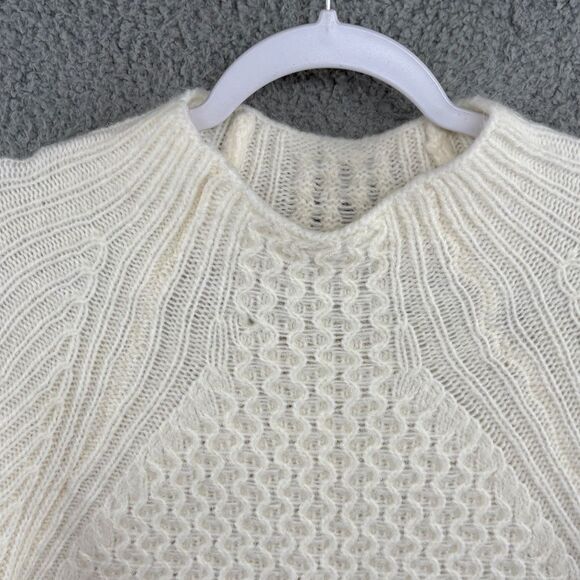 Anthropologie Bia Mock Neck Tunic Ivory Sweater Size Small Celeb Style - Picture 7 of 14